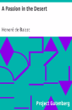 A Passion in the Desert, Honore de Balzac Author